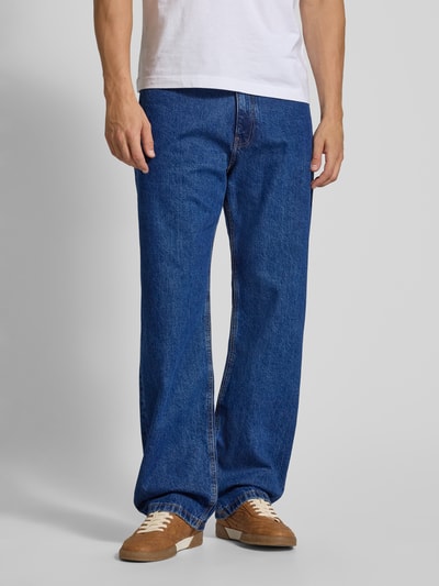 REVIEW Jeansy o kroju baggy fit z detalami z logo Ciemnoniebieski 4