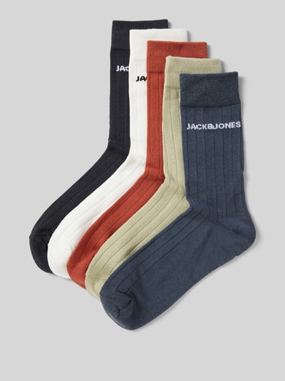 Jack & Jones Socken mit Label-Detail Modell 'SOLID' im 3er-Pack Rostrot 1