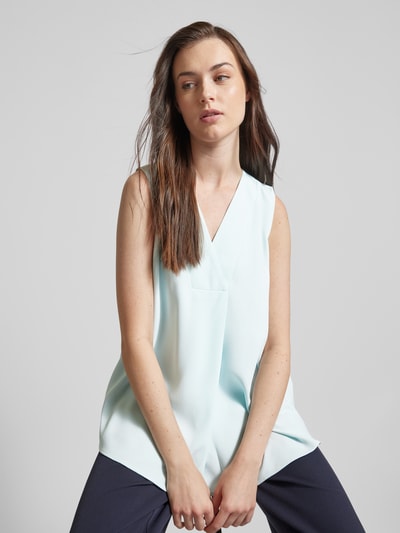 Esprit Bluse mit V-Ausschnitt Hellblau 3