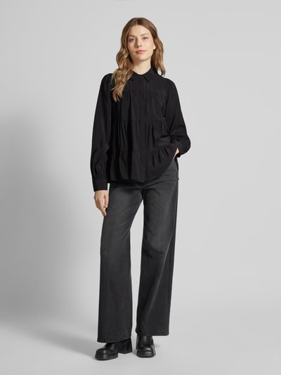 YAS Regular fit blouse in laagjeslook, model 'PALA' Zwart - 1