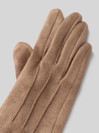 EEM Rękawiczki z obszyciem ze sztucznego futra Szarobrązowy 3