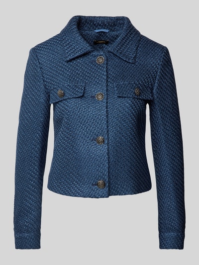 More & More Blazer met knoopsluiting Rookblauw - 1