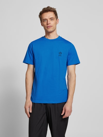Blend T-Shirt mit Motiv- und Statement-Stitching Modell 'JANUS' Jeansblau 4