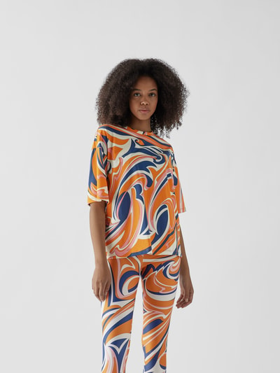 Emilio Pucci T-Shirt mit Allover-Muster Orange 4