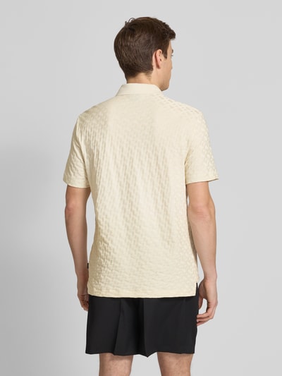 BOSS Poloshirt mit kurzer Knopfleiste Offwhite 5