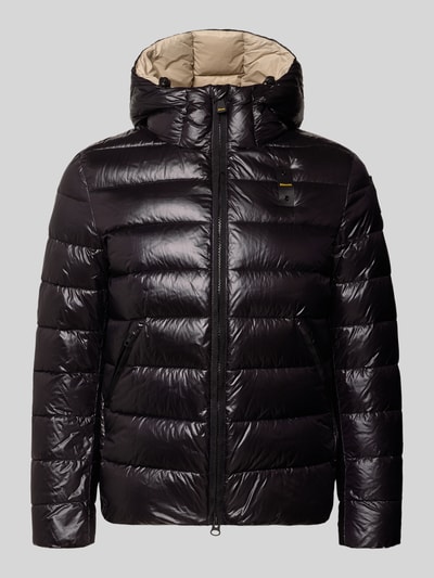 Blauer USA Steppjacke mit Zweiwege-Reißverschluss Modell 'ADAMS' Black 1