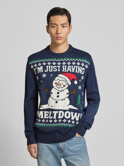 Montego Strickpullover im Allover-Look Marine 4