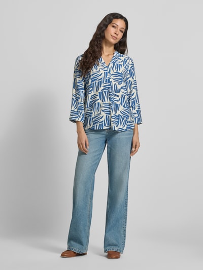 s.Oliver RED LABEL Regular fit blouseshirt van viscosemix Oceaanblauw - 1