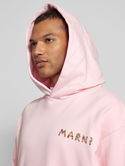 Marni Oversized Hoodie mit Label-Print Rosa 3