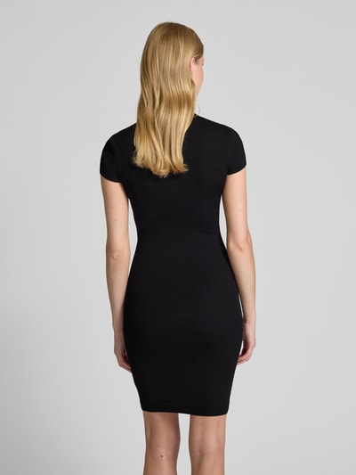 Guess Knielanges Kleid mit Schlüsselloch-Ausschnitt Modell 'MALIA' BLACK 5