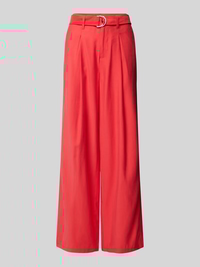 s.Oliver RED LABEL Wide-Leg-Hose mit Stoffgürtel Rot 2