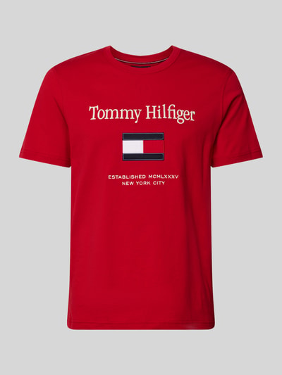 Tommy Hilfiger Regular Fit T-Shirt aus reiner Baumwolle Rot 2