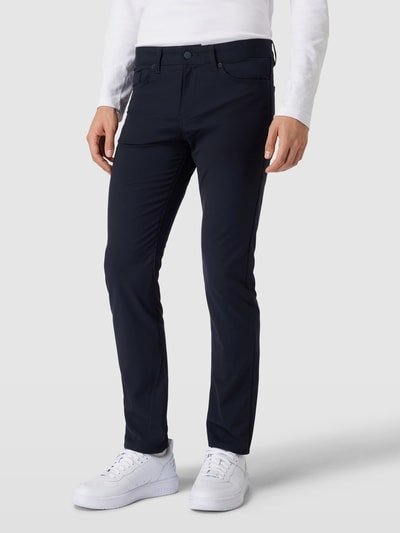 BOSS Stoffen broek in 5-pocketmodel, model 'Delaware' Marineblauw - 4