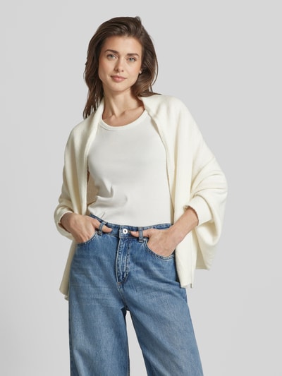 Be Pure Dutch Strickjacke mit offener Vorderseite Offwhite 4