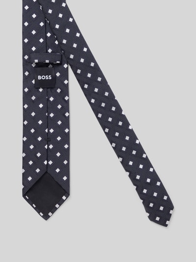 BOSS Stropdas van zijdemix Marineblauw - 2
