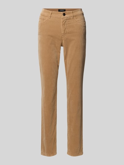 Marc Cain Slim fit broek in 5-pocketmodel Camel - 2