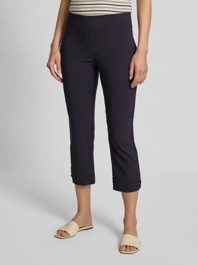 STEHMANN Slim fit broek met verkort model, model 'Ina' Marineblauw - 4