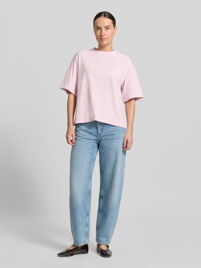 Marc O'Polo Boxy Fit T-Shirt aus reiner Baumwolle Hellrosa 1