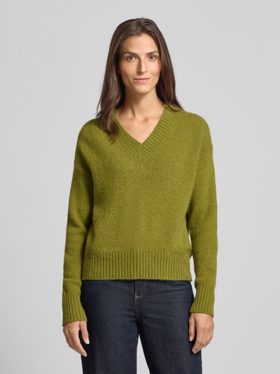 Weekend Max Mara Comfort Fit Strickpullover aus Woll-Mix Modell 'VISITA' Grass 4