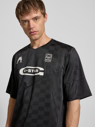 G-Star Raw Tricot met label- en motiefprint, model 'Football' Zwart - 3
