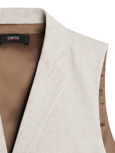 Cinque Slim fit gilet met stretch, model 'Civiz' Beige - 2