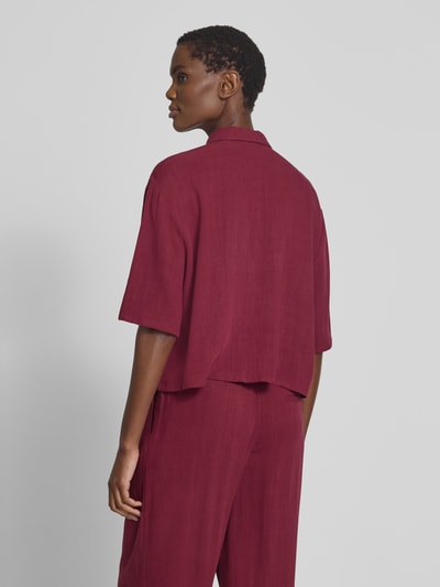 Jake*s Casual Relaxed fit overhemdblosue met 1/2-mouwen Donkerrood - 5
