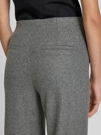 SEDUCTIVE Wide leg stoffen broek met wol-aandeel model 'KIMBERLY' Lichtgrijs - 3