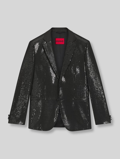 HUGO Extra slim fit colbert met pailletten, model 'ARTI254E1' Zwart - 2
