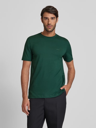 BOSS T-shirt met labelprint, model 'Thompson' Groen - 4