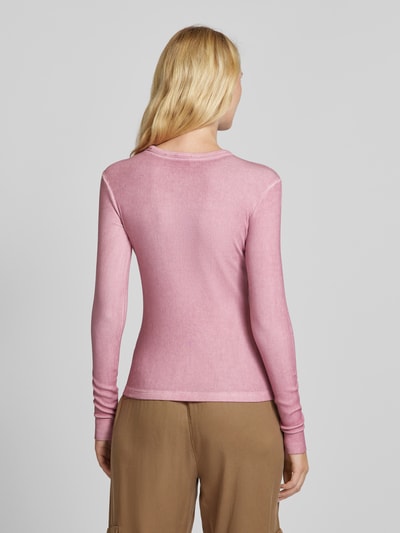 Jake*s Casual Longsleeve mit Strukturmuster Rose 5