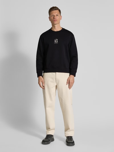 ARMANI EXCHANGE Sweatshirt met labelstitching Zwart - 1
