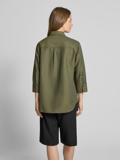 ETERNA Bluzka koszulowa z listwą guzikową Khaki 5