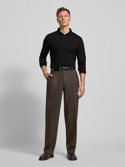 JOOP! Collection Regular Fit Poloshirt im langärmeligen Design Modell 'Pero' Black 1