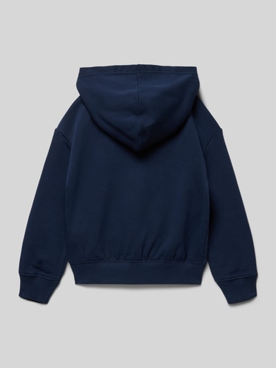 Produktfoto, Sweatjacke mit Kapuze und Logo von GAP aus mieszanka bawełny, krój regular fit, kaptur, zamek błyskawiczny, kieszeń kangurka, kolor granatowy