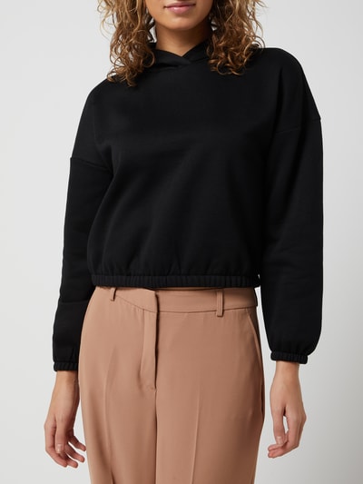 Vero Moda Cropped Hoodie mit überschnittenen Schultern Modell 'Lili' Black 4