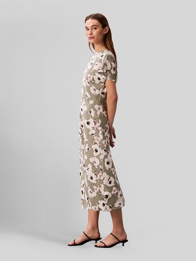 Calvin Klein Womenswear Freizeitkleid mit Allover-Muster Khaki Melange 4