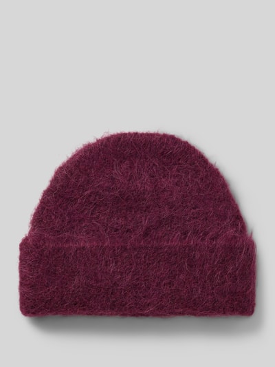 American Vintage Muts van alpacawol met streepdesign Bordeaux - 1