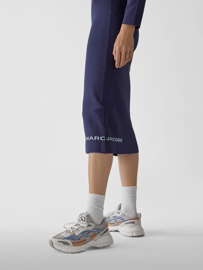 Marc Jacobs Midirock mit Label-Print Dunkelblau 6