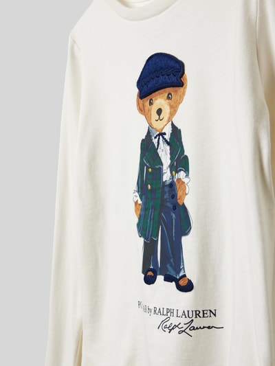 Polo Ralph Lauren Teens Longsleeve mit Label-Print Modell 'BEAR' Marine 2