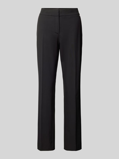 HUGO Regular fit stoffen broek met labelapplicatie, model 'Hatenia' Zwart - 2