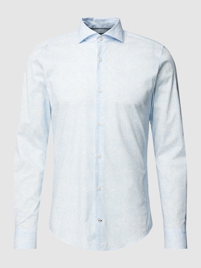 JOOP! Slim Fit Businesshemd aus Baumwolle mit Allover-Muster Bleu 2