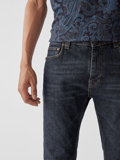 Etro Straight Fit Jeans mit Label-Stitching Mittelgrau 3