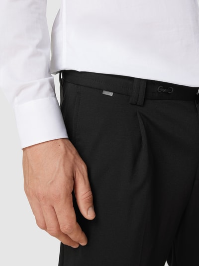 Cinque Pantalon met bandplooien van jersey, model 'Cijuno' Zwart - 3