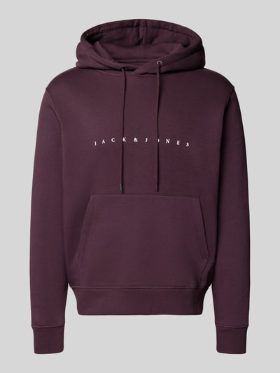Jack & Jones Hoodie mit Label-Print Bordeaux 2