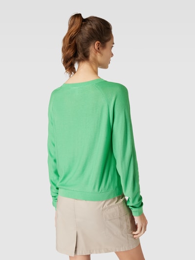 QS Gebreide pullover met ronde hals Groen - 5