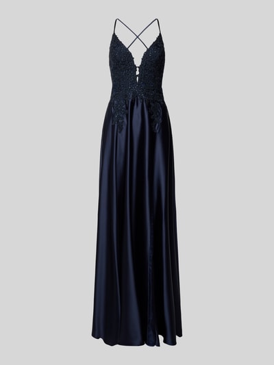 LUXUAR FASHION Abendkleid mit Herz-Ausschnitt Dunkelblau 2