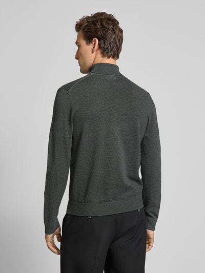 s.Oliver RED LABEL Regular Fit Rollkragenpullover aus Baumwolle mit gerippten Abschlüssen Anthrazit 5