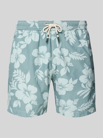 Hartford Regular Fit Badehose mit Gesäßtasche Schilf 1