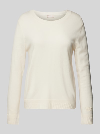 LIU JO SPORT Strickpullover mit Label-Stitching Offwhite 2