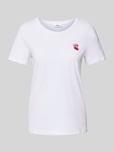 s.Oliver RED LABEL Regular fit T-shirt van puur katoen Wit - 2